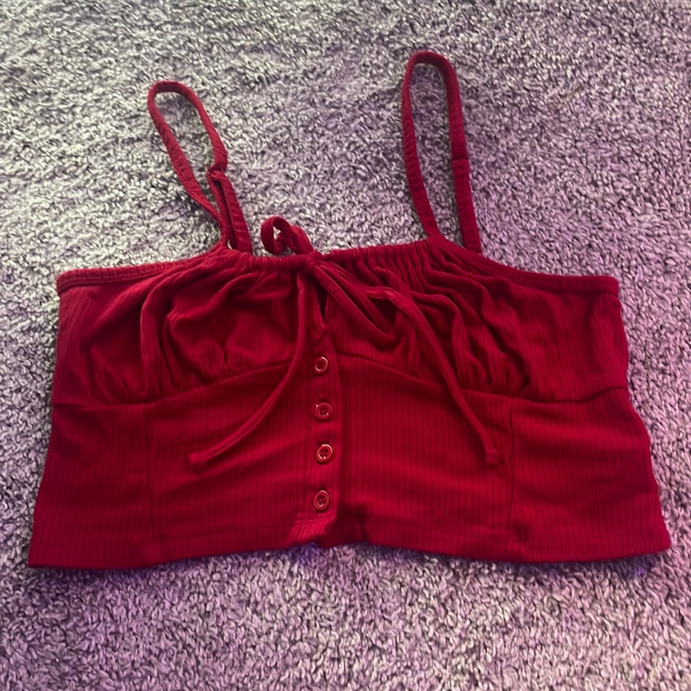 red corset top | garage